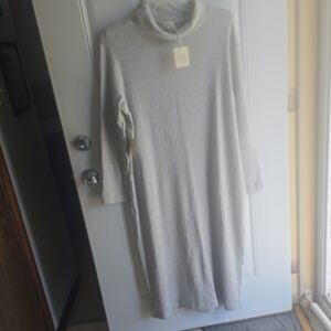 NEW  DONNI Cozy Ribbed Knit Turtleneck Dress